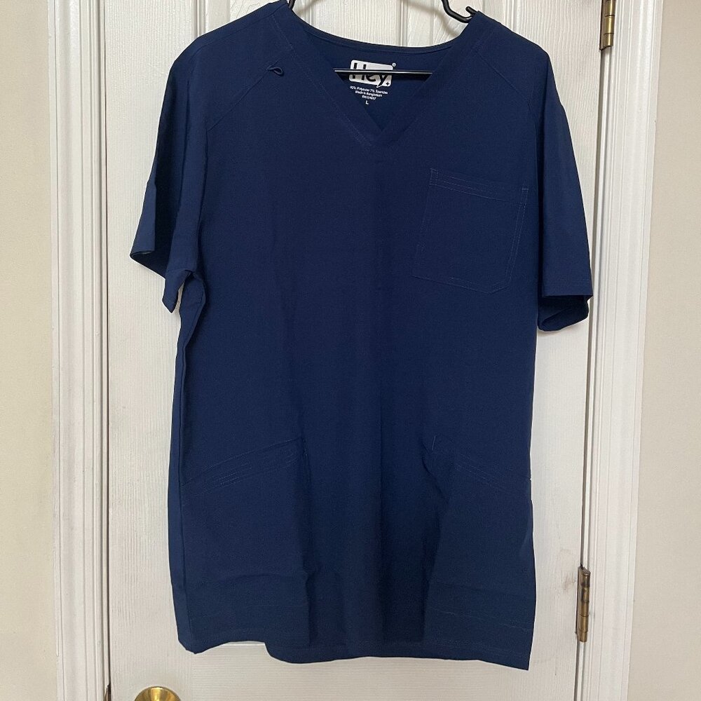 Hey Men's Scrub Top Large Navy